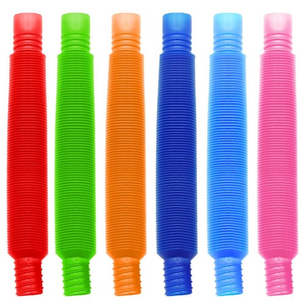 【COD】 Pop Tubes Fun Pull För barn Stretch Bend Buil Connect Toy P orange, 19