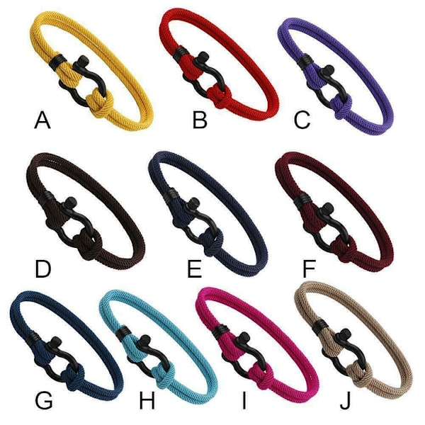 U Platt Form Justerbart Schackelspänne För Överlevnad V4N9 Armband Rep V4A6 navy blue One-size