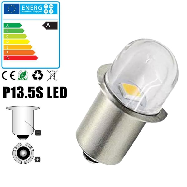 LED Mini Glödlampa 3V/12V P13.5S Super Starkt Ögonskydd Lampa Bok Q3Q5 white 3V