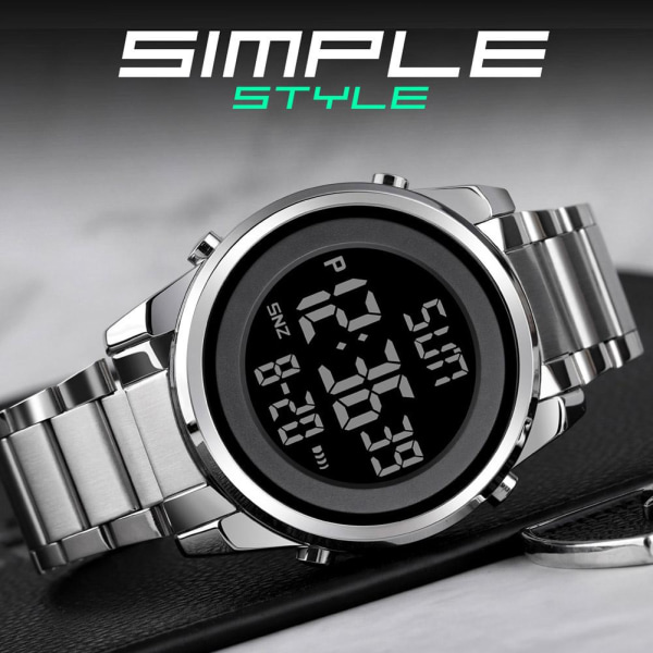 Skmei Simple Business Watch för män Multifunktionell stålremsa Wa Gold One size