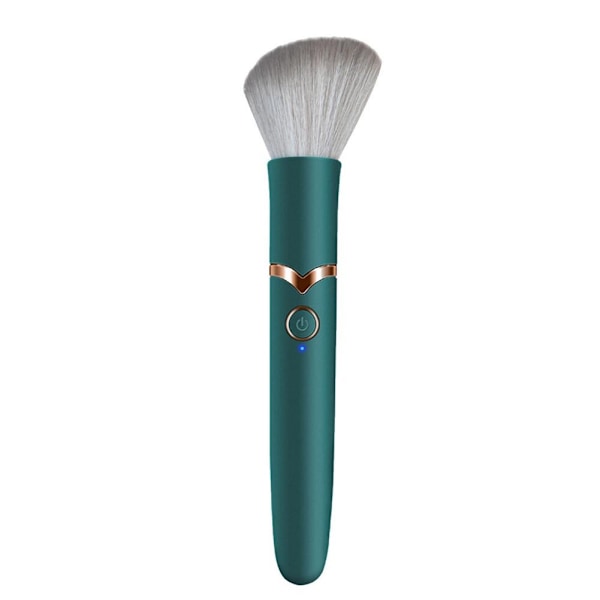 10 Hastigheter Elektrisk Sminkborste Foundation Blandning Rouge Löst Puder Vibrationsmassage Löst Puder green One-size
