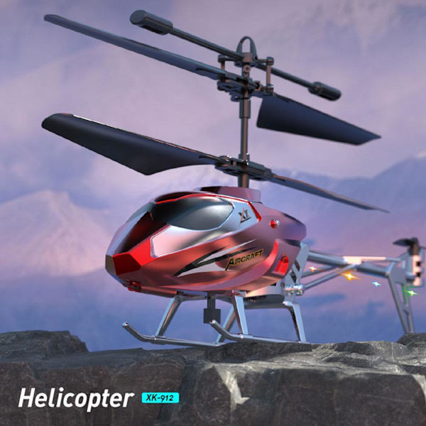 Helikopter Fjärrkontroll Flygplan Leksak för Barn Tålig Kollisionslegering ≮ B6B2 red 2.5CH