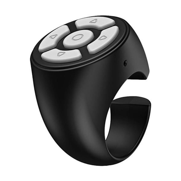 Fingertopps Trådlös Bluetooth Fjärrkontroll, Kreativ Fjärrkontroll Scrollring, Trådlös Kamera Fjärrutlösare, Video Fjärrkontroll App Sida Vänd black one-size