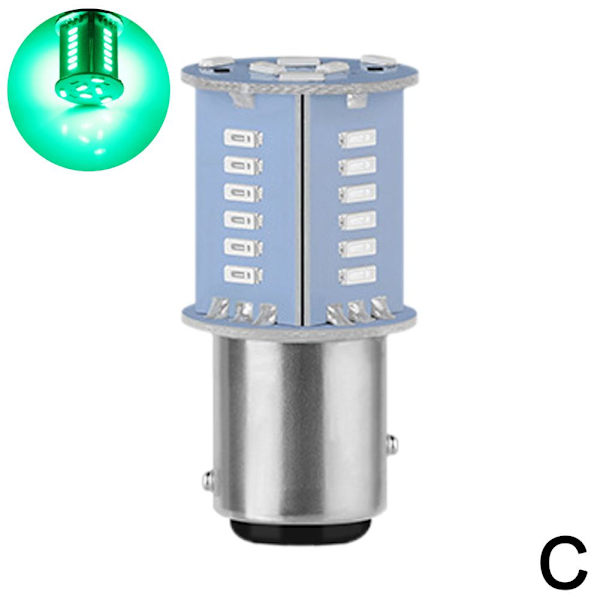 BAY15D LED 30SMD Flytande Strobe Flash Broms Motorcykel LED Bakljus Green One size