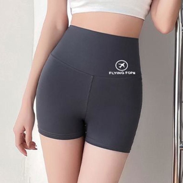 Hög midja hajbyxor sömlösa smala underkläder nya sportshorts höftlyft Z1T2 Gray2 L
