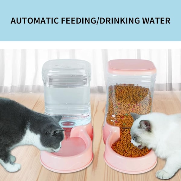 Automatisk kattmatskål vattenfontän automatisk matare automatisk matare risskål matskål för T8i9  blue B