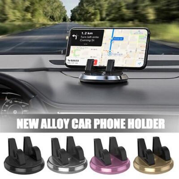 Bil Anti-halk Dashboard Gummimatta Fäste Ställ För Mobiltelefon & GPS-hållare silver one-size
