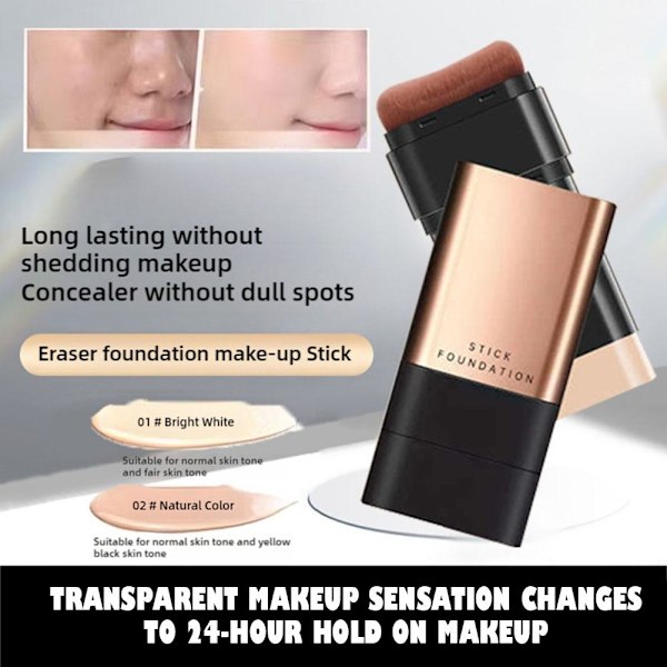 Foundation Stick Eraser Vattentät Långvarig Concealer Stick Natural color 20g