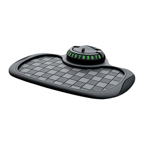 360 Graders Roterande Bil Anti-Slip Mat Anti-Skak Telefonmatta Matthållare I4H2 Black and gray One size