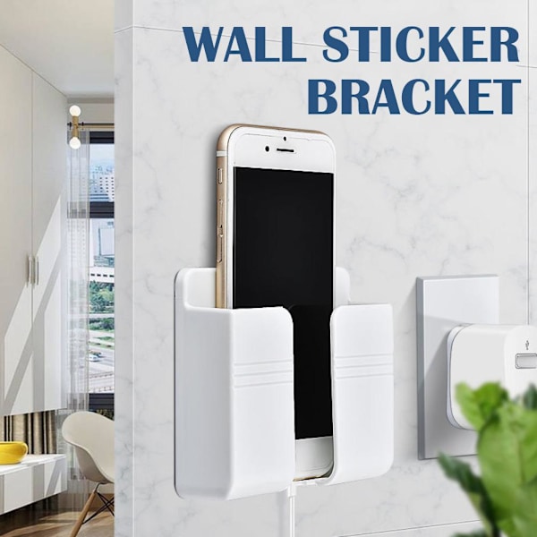 Multifunktionell Telefonhållare Väggmonterad Organizer Förvaringsdocka Ställ Laddningsorganisator Kontroll M7f7 gray 1pcs