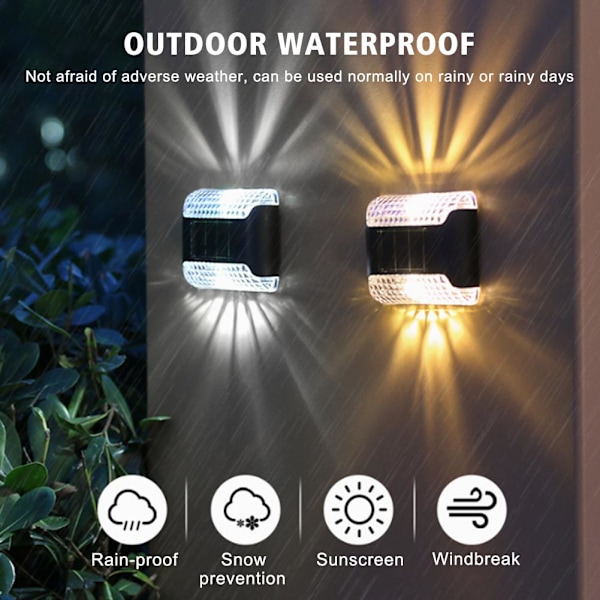4/1X SUPERSTARKA SOLCELLSDJUR STÄNGSEL VÄGGLAMPOR 'LED UTOMHUS E9 C7M2 blackB warm light