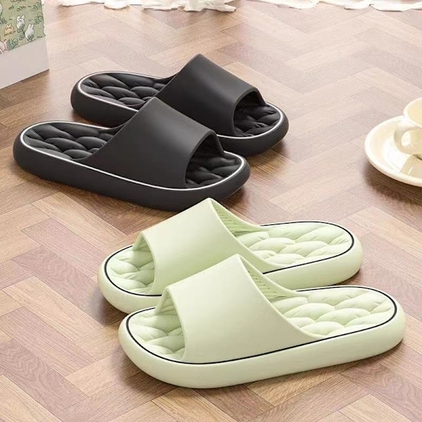 Sommar Inomhus Halkfria Hemtofflor Badrum Mjuka Sulor Flip-f green 38/39
