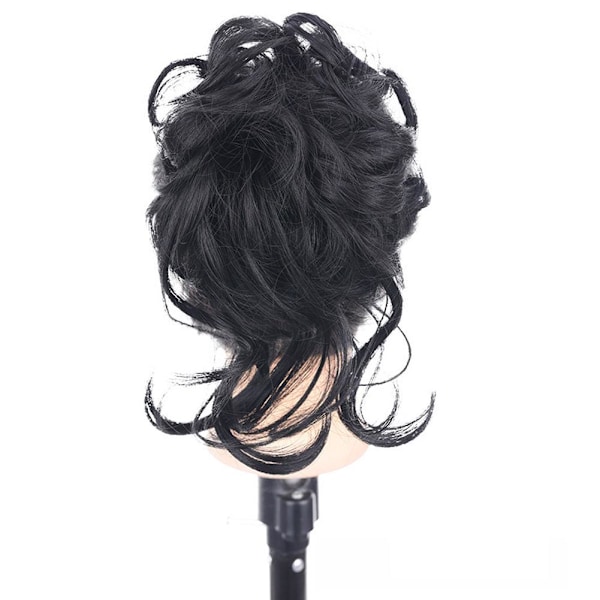 Naturlig Clip on i Messy Bun Hårdel Förlängning Hår Bröllop Clip SA Claw X6C7 black one size