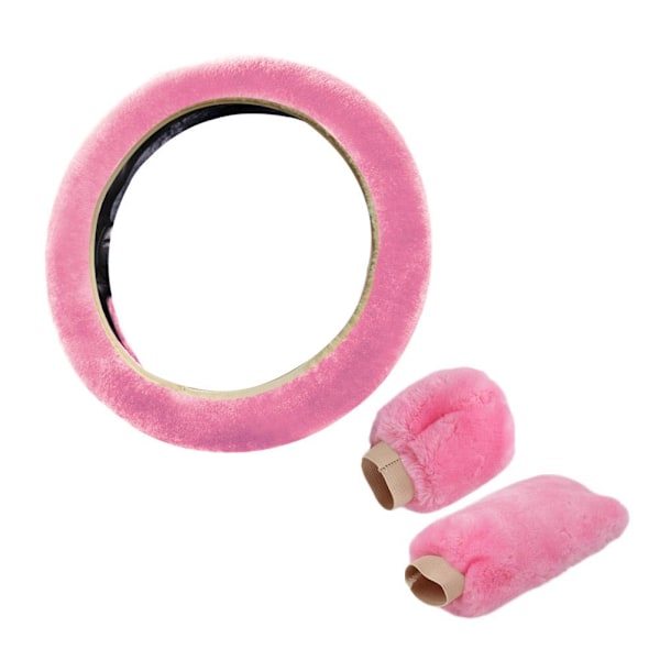 Bilratt Skydd Vinter Bilratt Skydd Plysch Draghandtag Cov ∠ Pink 3pcs