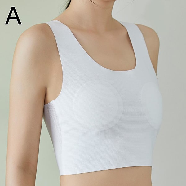 Korsett Underkläder Kort Väst Fixerad med Bröstkudde Omlindad Tunn Ch Q2B2 White XL