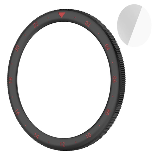 Metallram för Xiaomi Watch S4 S3 Skydd med Film Klockfodral för Klockram W1b5 black red For Xiaomi Watch S4 S3