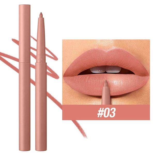 12 Färger Matt Läppenna Mjuk Matt Kontur Läppform Läppenna Prisvärd Läppmakeup L9o0 style3 0.2g