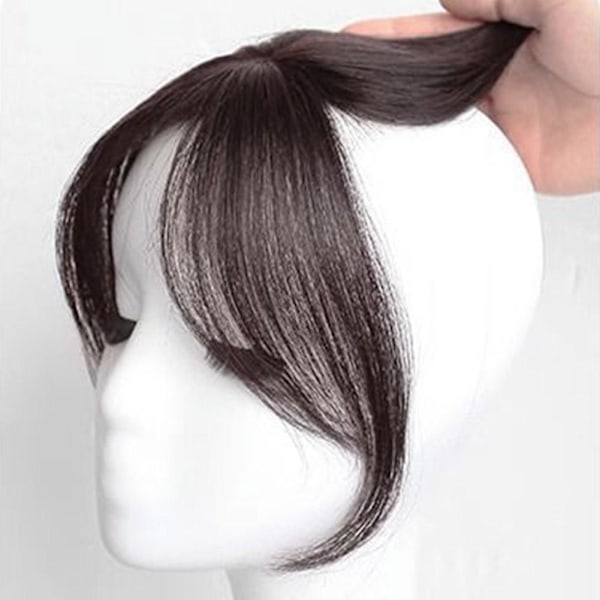 Eight Bangs Damperuk 3D Huvud Tunn Sektion Medium Simulerad Lugg Peruk Delad A0H8 Dark brown one size