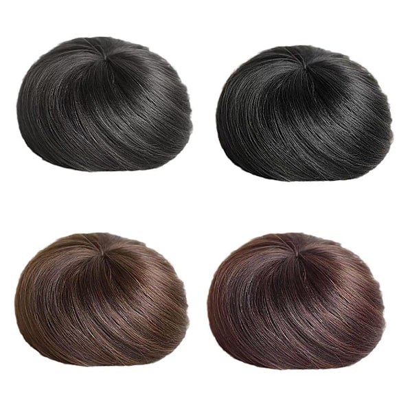 Syntetisk Chignon Donut Roller Hårstycken Elastisk Blond D0E3 Hårknut E9P6 dark black 1pcs