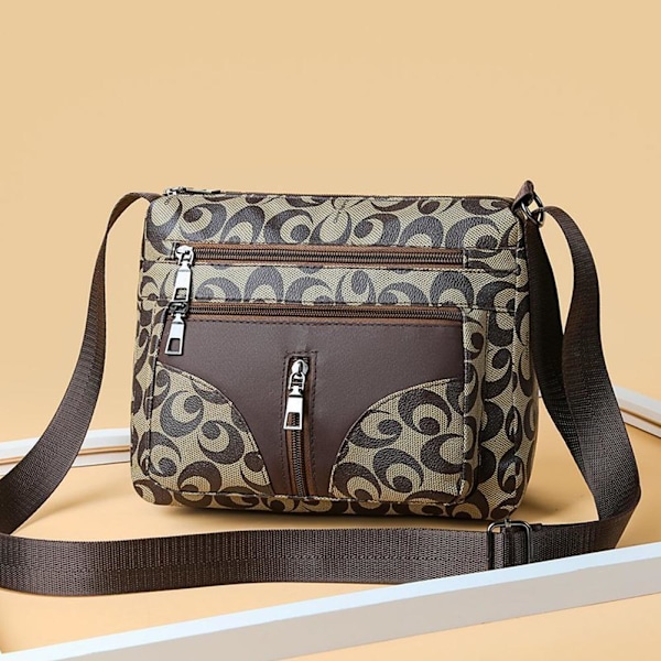Dam Crossbody Väska Liten Brun Mjukt Läder BrownA One size