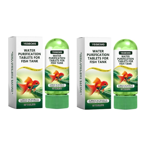 Kraftfull akvarium vattenreningstablett vattenrening för fisk tablett 9CQ8 WhiteB 2pcs