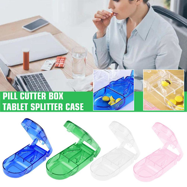 Pillerdelare För Små Piller Tablett Förvaring Delare Fodral blue 1pcs