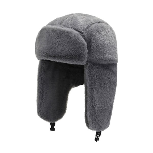 Män Kvinnor Vinter Varm Öronlapps Mössa Vindtät Lei Feng Hatt Utomhus Ridning `ν K5Z8 Gray One size