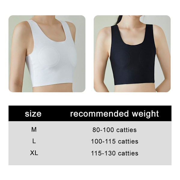 Korsett Underkläder Kort Väst Fixerad med Bröstkudde Omlindad Tunn Ch Q2B2 White XL