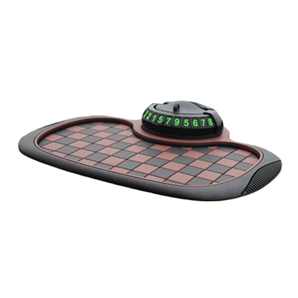 360 Graders Roterande Bil Anti-Slip Mat Anti-Skak Telefonmatta Matthållare I4H2 Brown gray One size