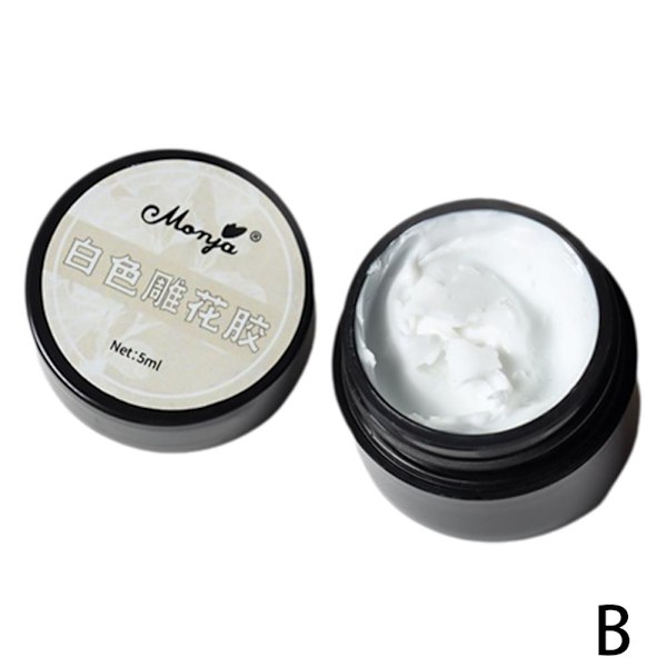 Nagel Skulpteringslim Vitt Skulpteringslim Mjukt Godis Icke-klibbigt Enkelt Black 5ml