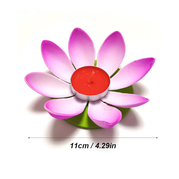 Flytande Vatten Lotus. Lampa Lotus. Önskelampa Utomhus Ljuslykta Festival Lam> Red 1pcs