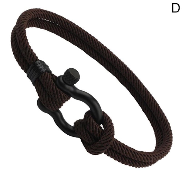 U Platt Form Justerbart Schackelspänne För Överlevnad V4N9 Armband Rep V4A6 black One-size