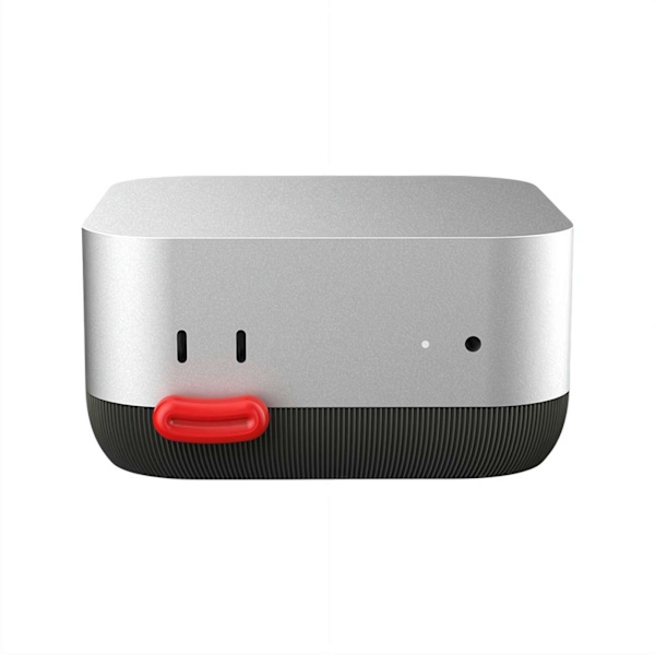 GINTBN Rolig Mun Ställbas för Mac Mini M4/M4 Pro 2024, Halkfria Kuddar, Enkel Åtkomst till Strömknapp Skrivbordsmonteringsdocka white 1 set