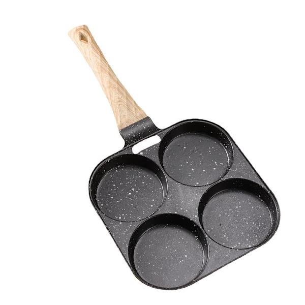 4 Håls Omelettpanna Burger Ägg Pannkakstillverkare Bakelit 2024A Stekpanna X5J6