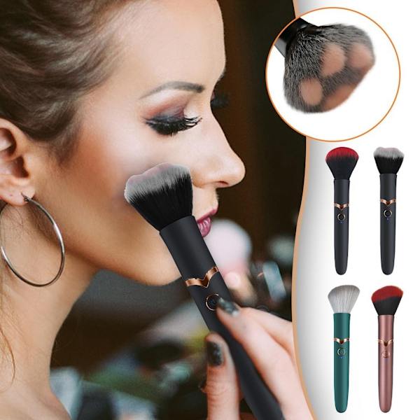 10 Hastigheter Elektrisk Sminkborste Foundation Blandning Rouge Löst Puder Vibrationsmassage Löst Puder  black cat claw One-size