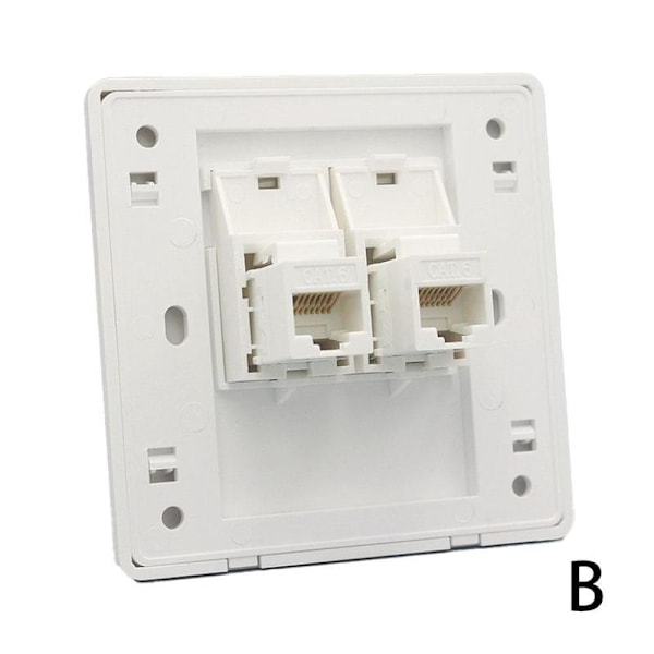 LAN CAT6 Uttag Vägguttag Nätverk Ethernet Panel Frontplatta RJ45 H3O9 whiteB 86mm*86mm