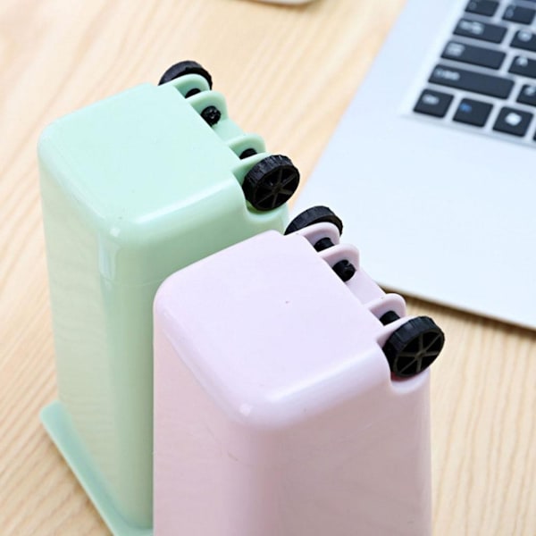 Hushållskontor Kreativ Rullande Mini Papperskorg Skrivbord Mini Avfallshink Små Soptunnor S7y0 pink One-size