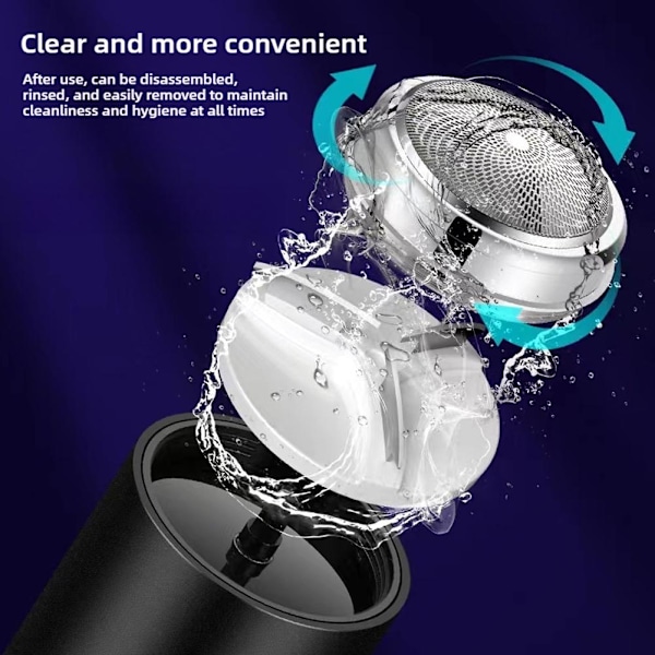 Mini Uppladdningsbar Rakapparat Cylinder Rakapparat Smart Rakhyvel För Män blackA One size
