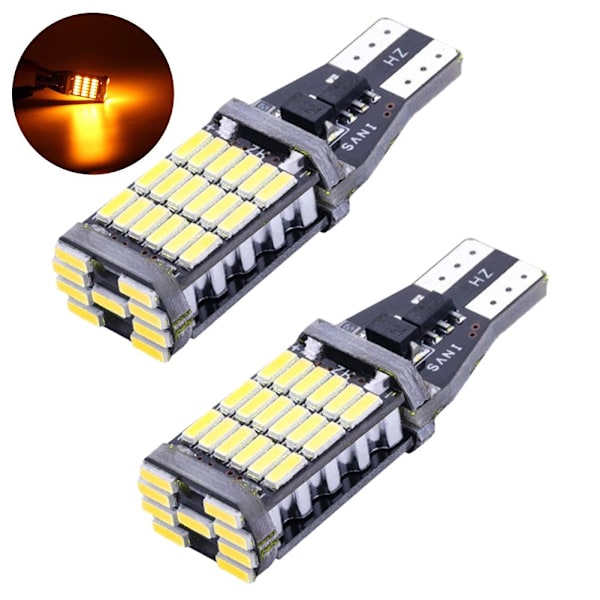 Bil Signallampa T15 W16w Led Lampa T10 W5w 4014 Led Back Reverse Parkeringslampor Vit Blå Röd D6o6 Yellow One size
