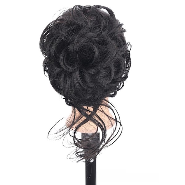 Naturlig Clip on i Messy Bun Hårdel Förlängning Hår Bröllop Clip SA Claw X6C7 brown black one size