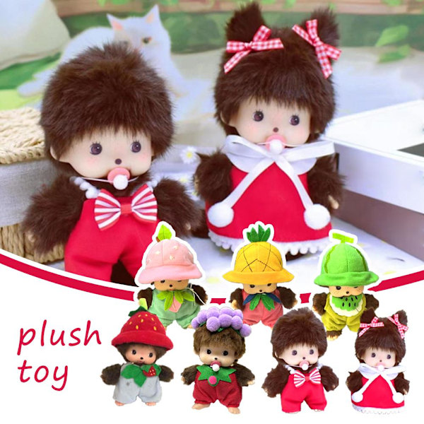 Tecknad Söt Cosplay Apa Munchki 15cm Plyschleksak PVC Dekorera Hem Docka Gåvor Förskola B8e8 watermelon one-size