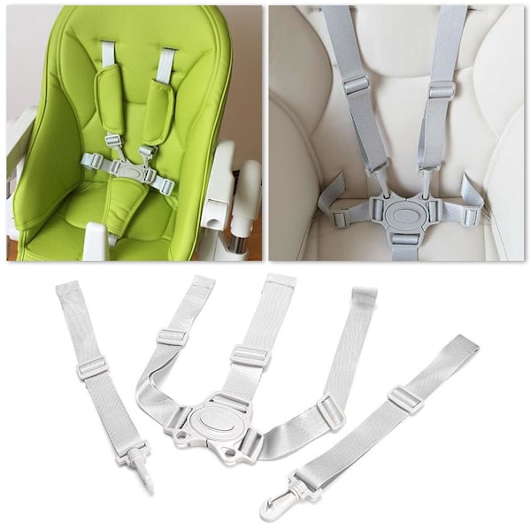 Baby Universal 5-punktssele Hög Stol Säkerhetsbälte Säkerhetsbälten För Barnvagn Barnvagn Buggy Barn Barnvagn