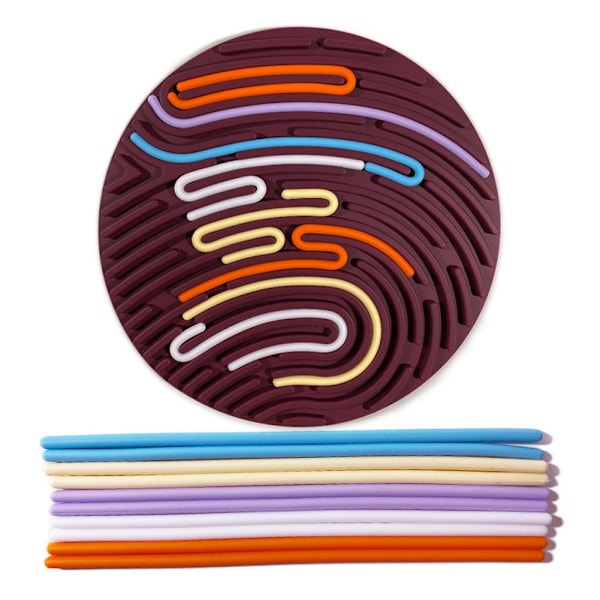 Sensorisk aktivitetsbräda Fidget Leksaker för barn 3+ & Vuxna med Reli rectangle red 1 board+10 sticks