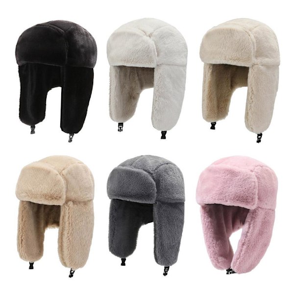 Män Kvinnor Vinter Varm Öronlapps Mössa Vindtät Lei Feng Hatt Utomhus Ridning `ν K5Z8 beige One size