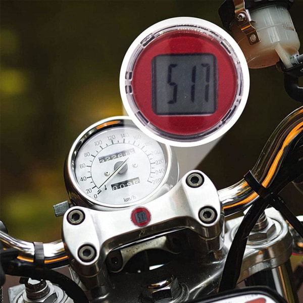 Vattentät Mini Digital Klocka Motorcykel Cykel Sticky Display Mod E 1pcs