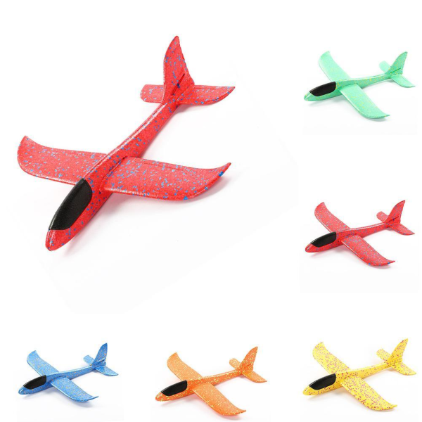 48CM EPP Foam Hand Kasta Flygplan Leksaker Utomhus Launch Glider Pla red L