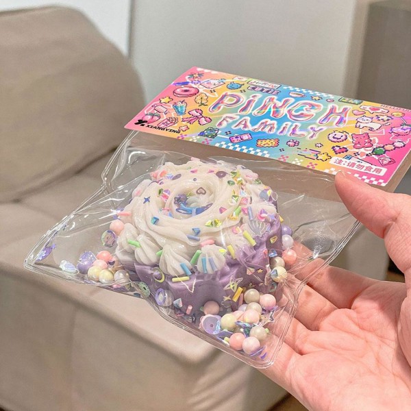 Våffelform TPR Knådning Dekompression Till Relief Toy Slow Rebou cake one size