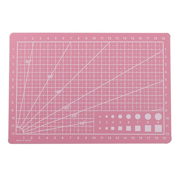 A3, A4, A5 SKÄRMATTA HALKFRI SJÄLVLÄKANDE MED TRYCKTA RUTNÄT A5 Pink 1pc