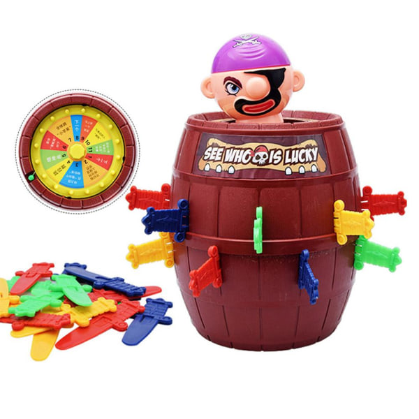 Mini Pirate Bucket Game Toy Trick Roligt brädspel för barn S onesize