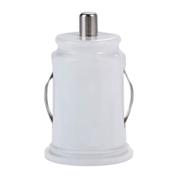 1x USB Dubbelladdare Biluttag 12V Tändaruttag Adapter Ström white One-size